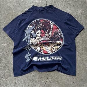 VTG 90's Prodigal Samurai Cruisin Low RUROUNI KENSHIN Graphic Navy Blue Tee Rare